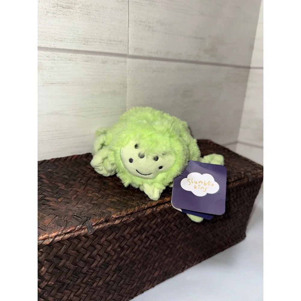Slumberkins Spider Kin Neon Green Plush Stuffed Animal‎ Toy FSM-SPIDER-Neon NWT